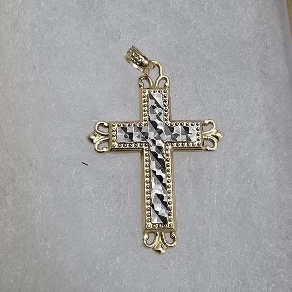 Elegant Gold and Black Cross Pendant - Picture 6 of 7